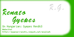 renato gyepes business card